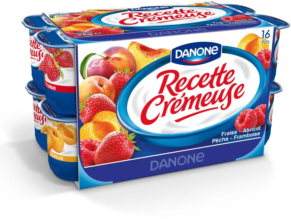 Recette cremeuse aux fruits panache 125gx16