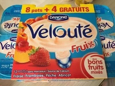 Velouté Fruix Fraise, Framboise, Pêche, Abricot