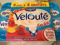 Velouté Fruix Fraise, Framboise, Pêche, Abricot