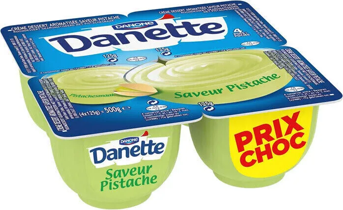 Crème dessert aromatisée saveur pistache