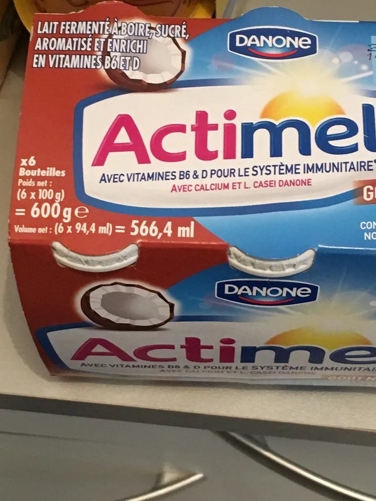 Actimel goût noix de coco