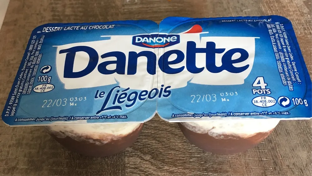 Danette Le Liégeois Chocolat