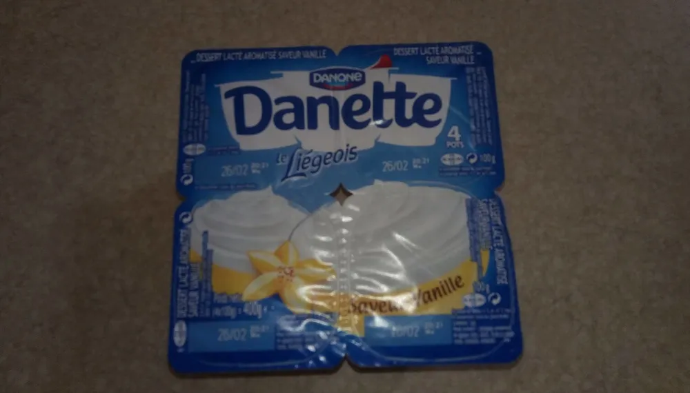 Danette Le Liégeois Saveur vanille