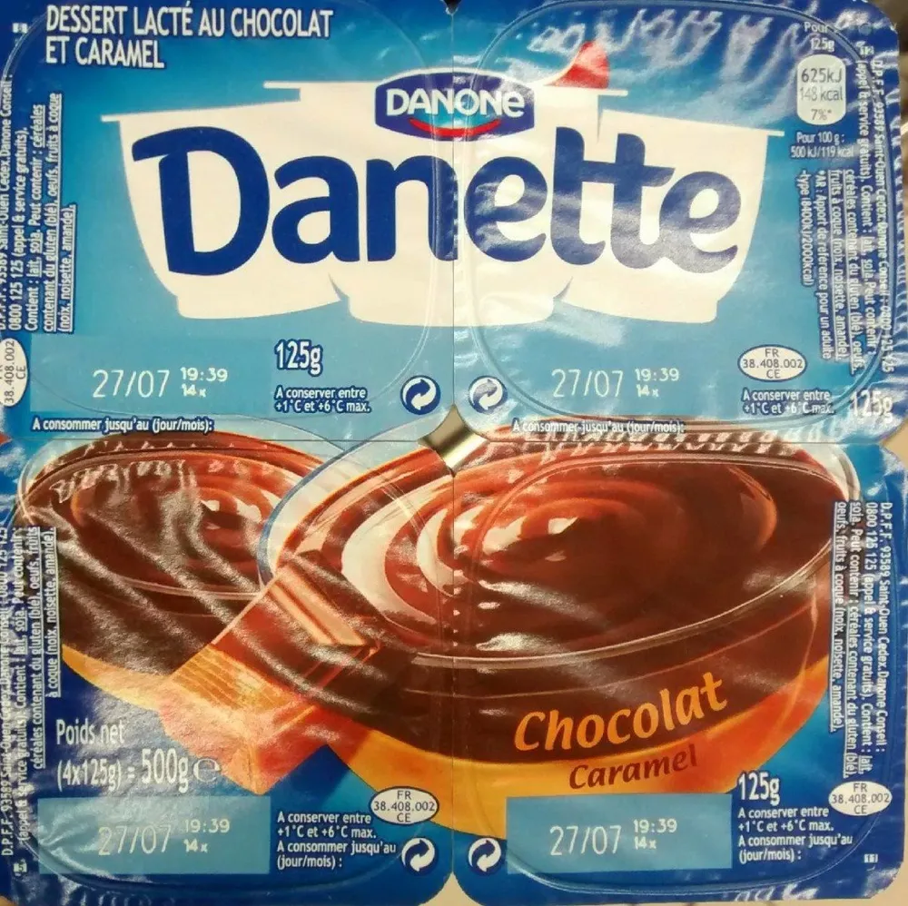 Danette chocolat caramel