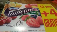 Yaourts 0% Cerise Ananas Citron Fraise Myrtille Pêche (12 pots + 4 gratuits)