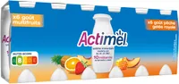 Actimel aro goût multifruits et pêche-gelee royale 100 g x 12