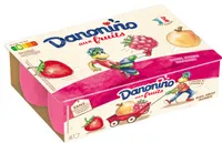 Danonino aux fruits fraise framboise abricot 100 g x 6
