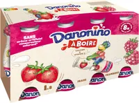 Danonino aboire sav fraise framboise 100 g x 8