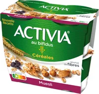 Activia bifidus cereales 120 g x 4 muesli