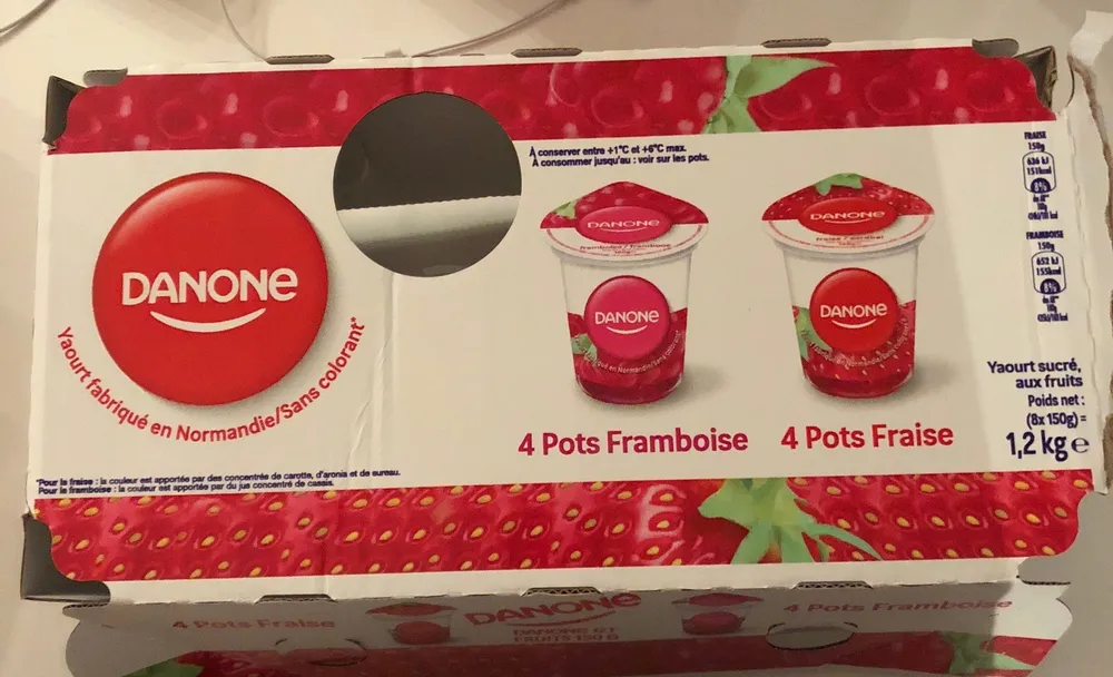 Pots framboises et fraises