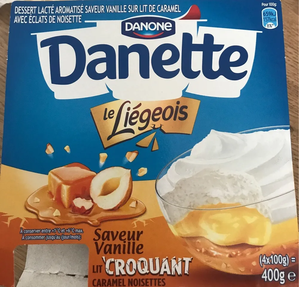 Liégeois Vanille sur Lit Croquant Caramel Noisettes