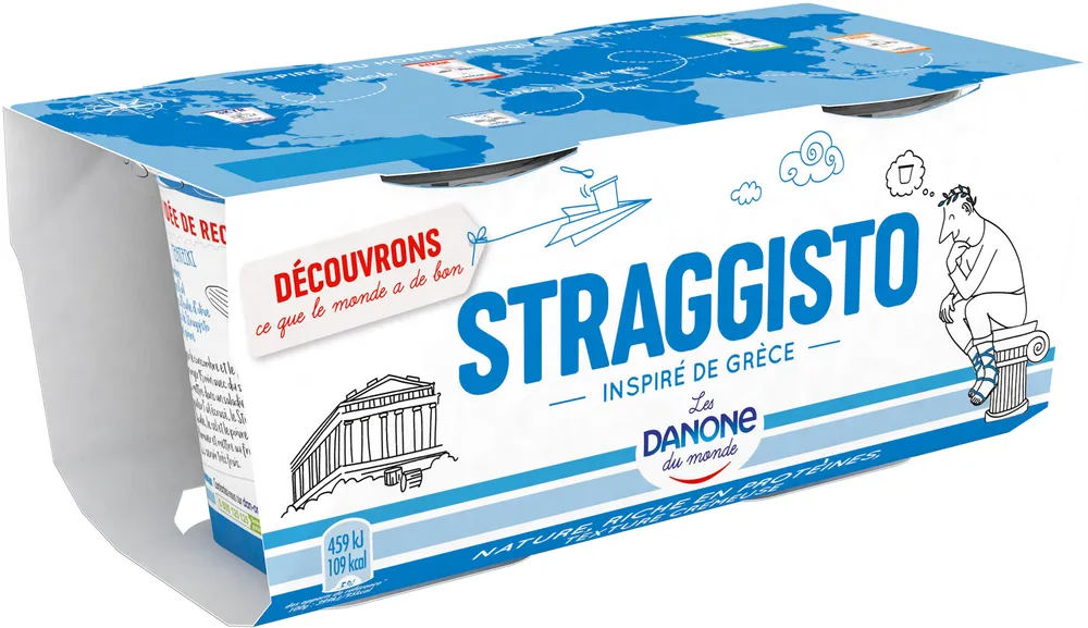 Danone straggisto 140 g x 2 nature