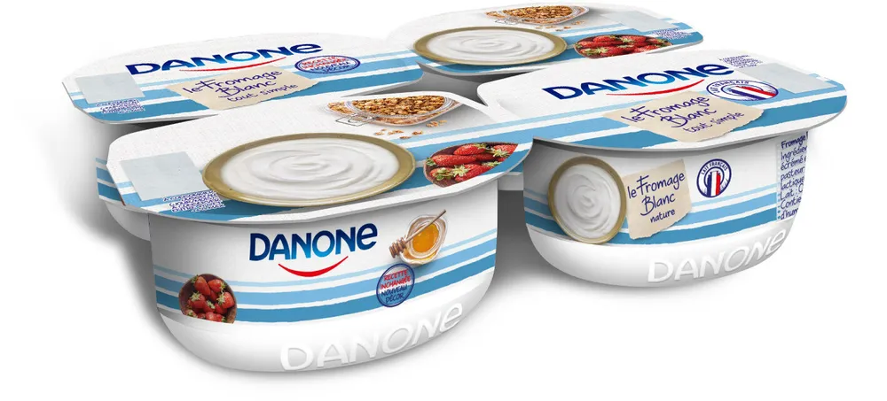 Danone fromage blanc 3,2% de g nature 100 g x 4