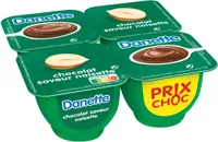 Danette saveur chocolat noisette 125 g x 4 prix choc