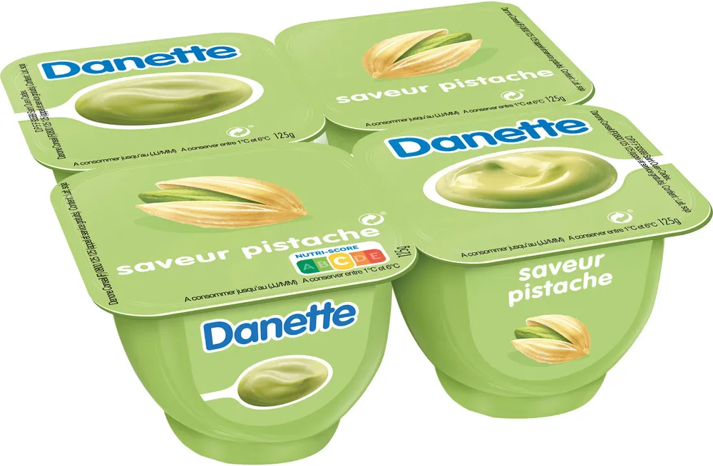 Danette saveur pistache 125 g x 4