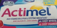 Actimel myrtille ou framboise