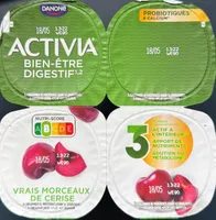 Activia fruits 125 g x 4 cerise