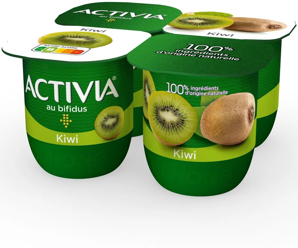 Activia fruits 125 g x 4 kiwi