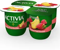 Activia fruits 125 g x 4 peche - framboise
