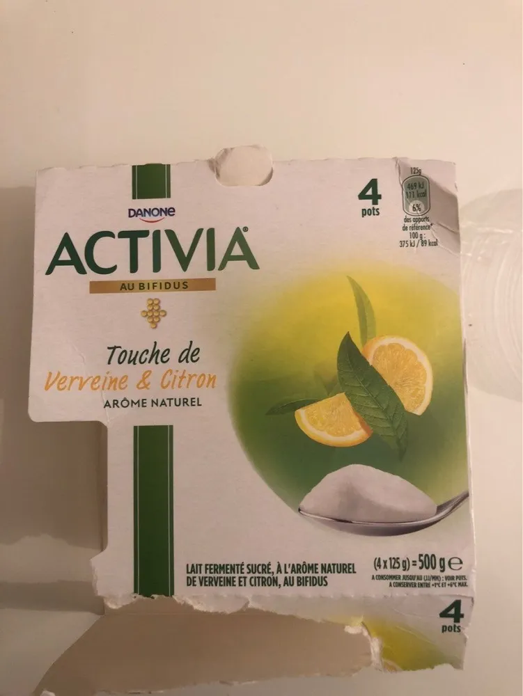 Activia touche citron verveine
