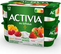 Activia fruits mixes 125 g x 12 panache
