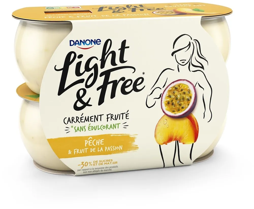 Light & free peche passion 120 g x 4