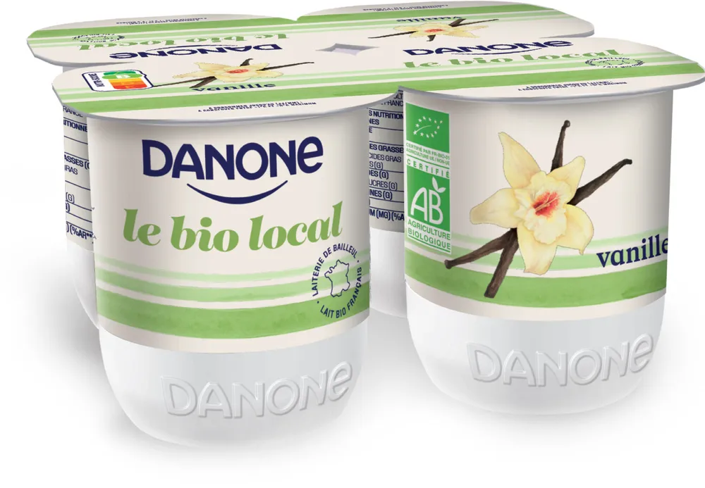 Danone bio vanille 125 g x 4