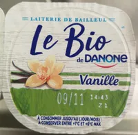 Le bio de Danone vanille