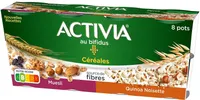 Activia bifidus cereales quinoa muesli et noisette 120 g x 8