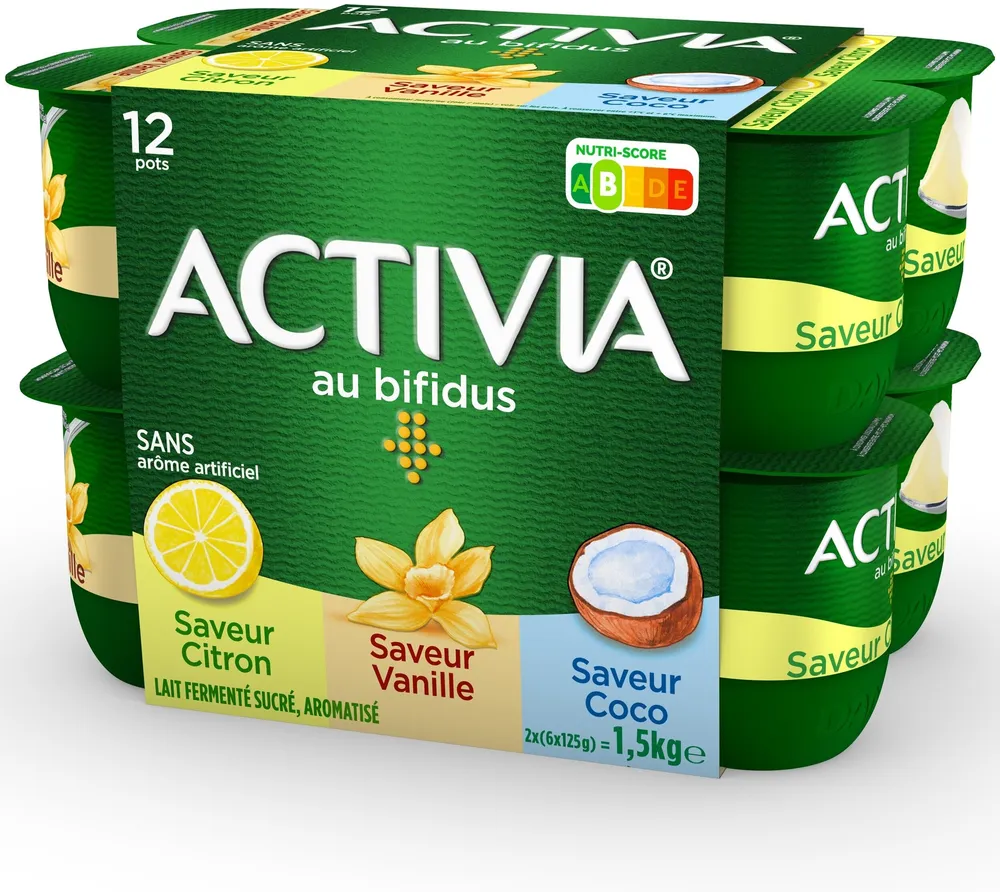 Activia bifidus saveur panache sans arome artificiel 125 g x 12