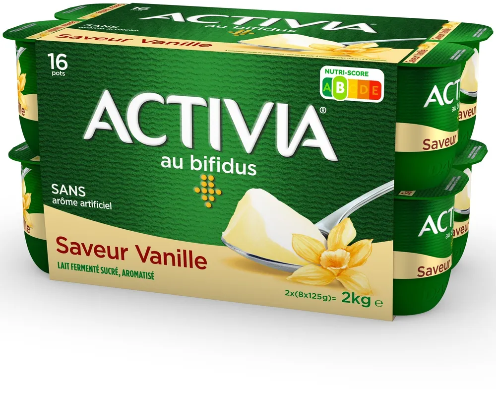 Activia bifidus saveur vanille sans arome artificielle 125 g x16