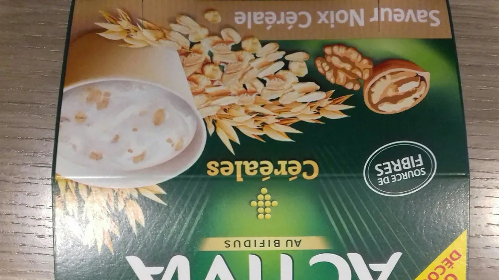 Activia saveur noix cereale
