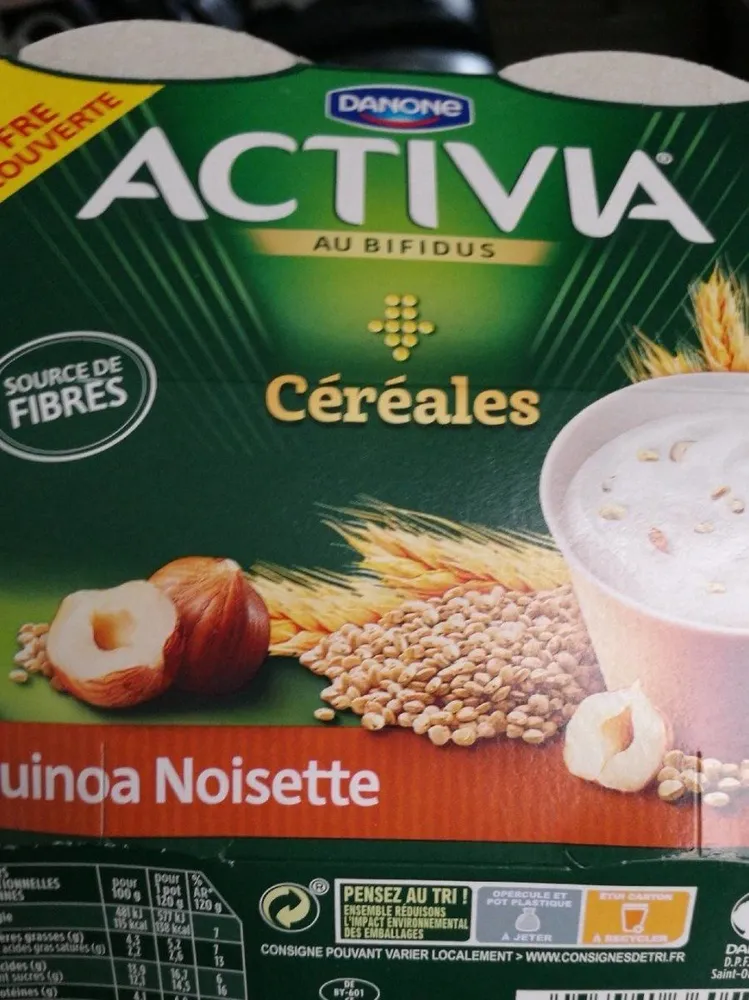 Activia cereales quinoa noisette