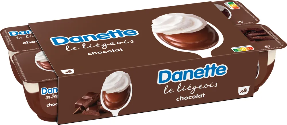Danette le liegeois chocolat 100 g x 8
