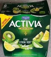 Activia Au Bifidus Kiwi, Citron Vert & Aloe Vera