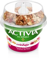 Activia muesli graines de chia framboise