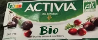 Activia Bio Duo de Cerise & Cranberry