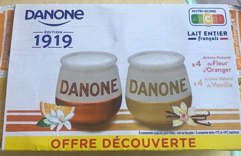 Yaourt édition 1919 Arômes Fleur d'oranger et Vanille