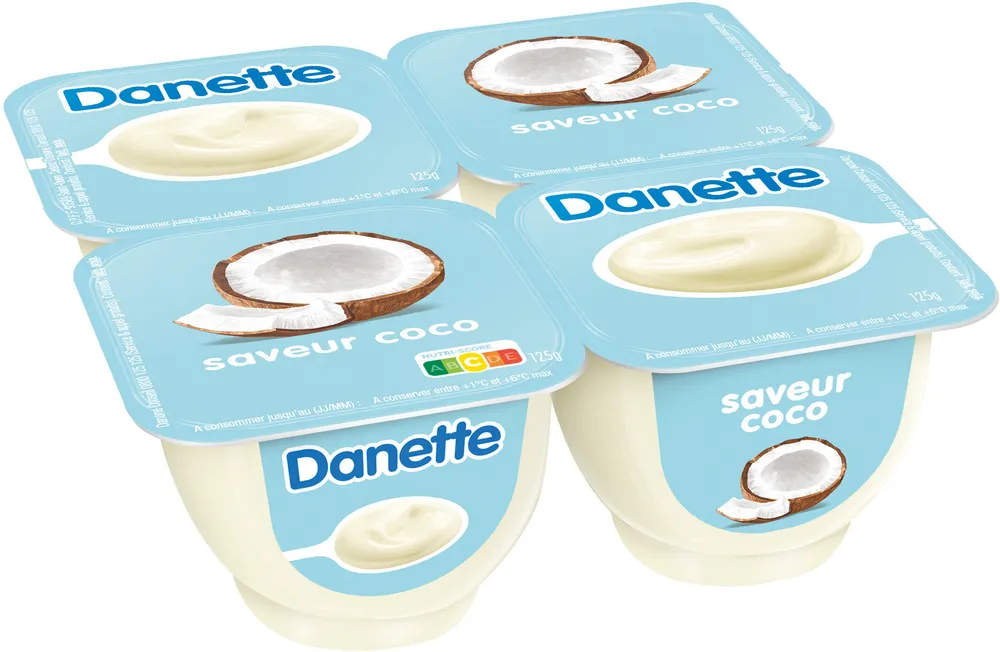 Danette creme dessert saveur coco 125 g x 4