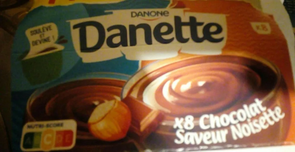 Danette chocolat Saveur noisette 8x