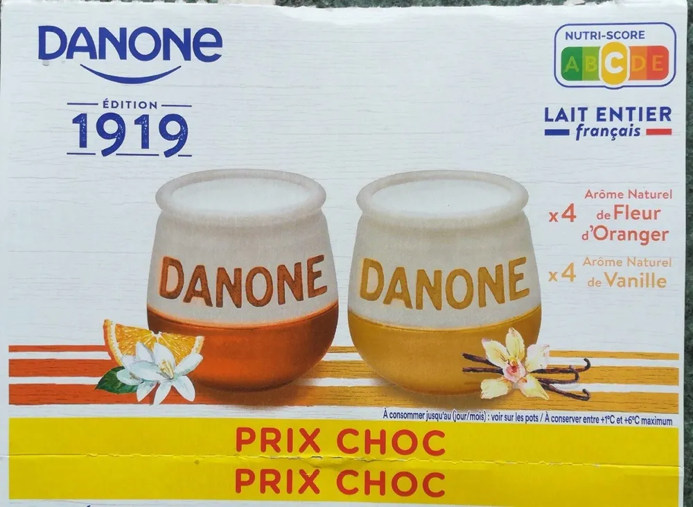 Danone 1919 x8 aromatisé vanille/fleur ďoranger