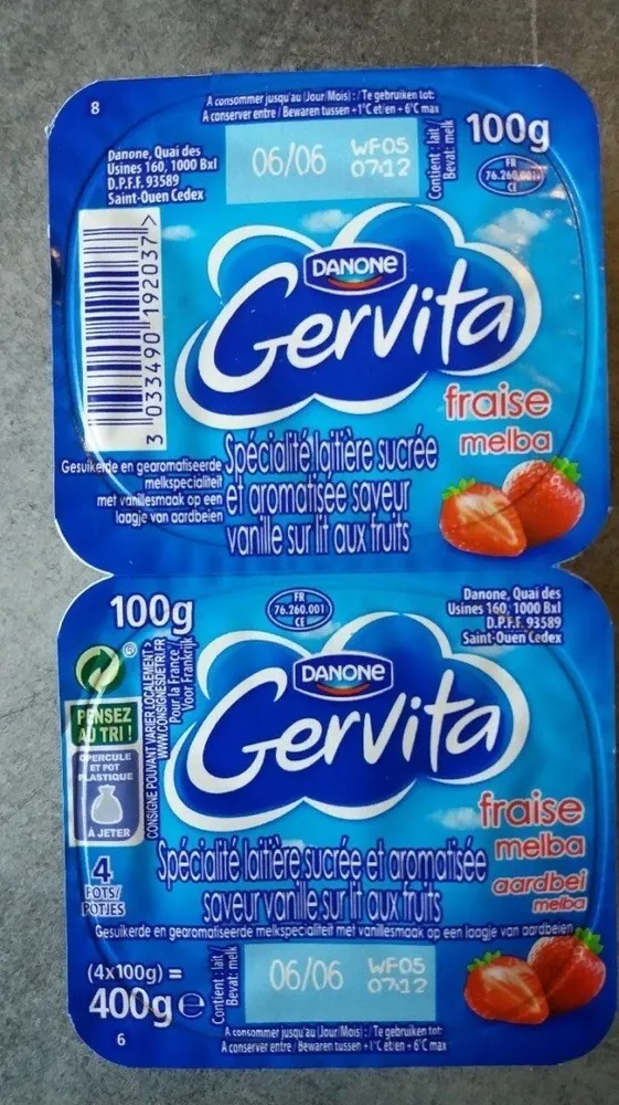 Gervita fraise melba