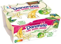 Danonino sans sucres ajoutes pomme banane vanille 90 g x 4