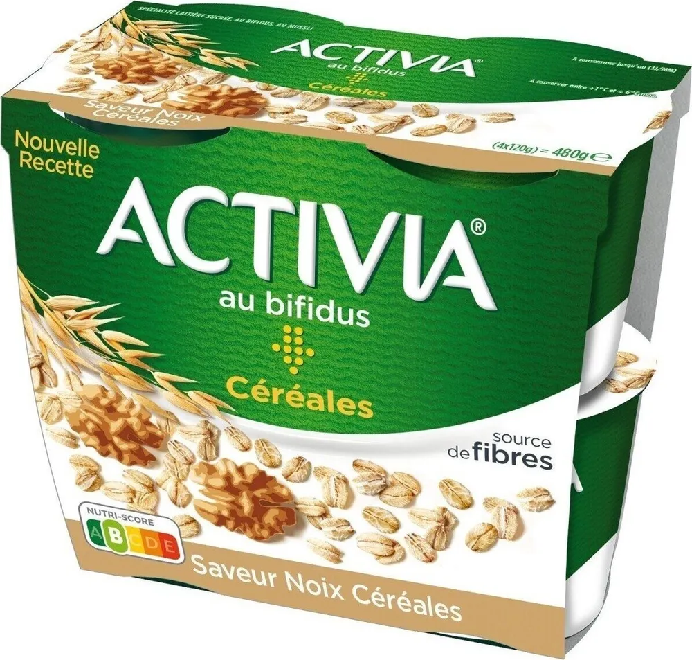 Activia Céréales Saveur Noix Céréales