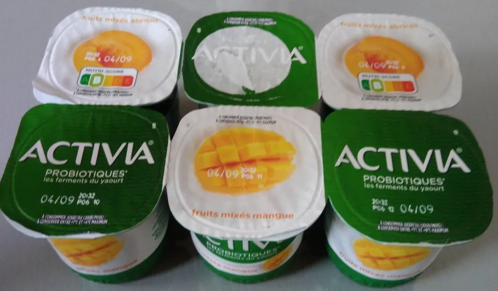 Activia fruits mixes mangue
