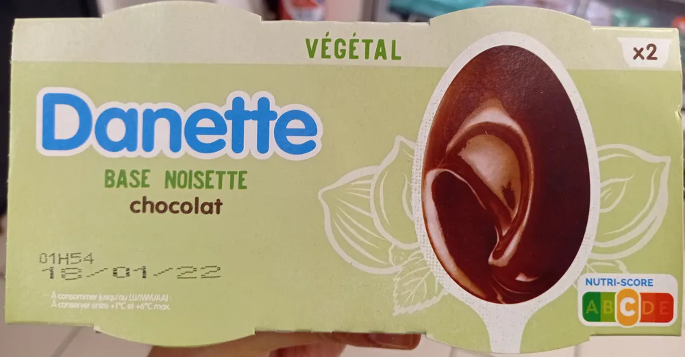 Danette base noisette chocolat