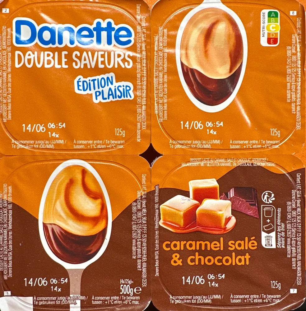 Danette double saveurs Caramel Salé & Chocolat