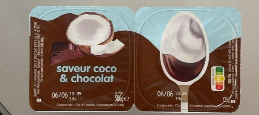Danette double saveur edition plaisir coco et chocolat