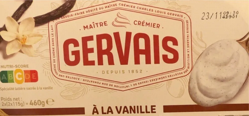 Gervais onctueux vanille