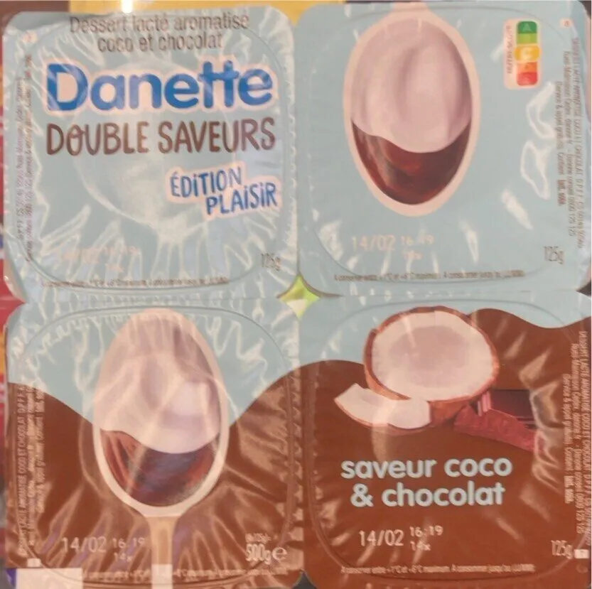 Danette double saveurs coco & chocolat